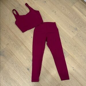 CRZ YOGA - Butterluxe Matching Set - Berry - Size Large